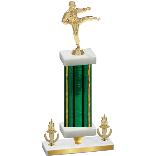 Premium Single Green Glacier Victory Karate Trophy