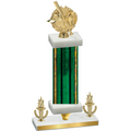 Premium Single Green Glacier Victory Baseball Trophy