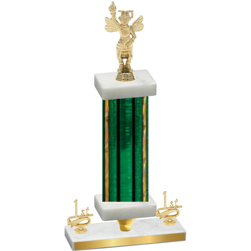 Premium Single Green Glacier First Place Academics Trophy