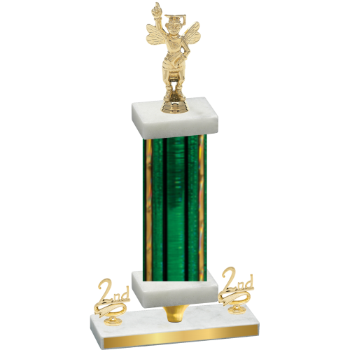 Premium Single Green Glacier Second Place Academics Trophy