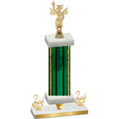 Premium Single Green Glacier Second Place Academics Trophy