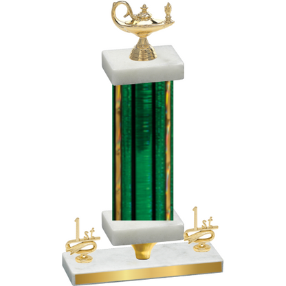 Premium Single Green Glacier First Place Academics Trophy