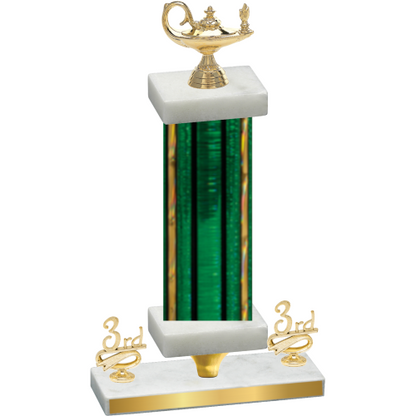 Premium Single Green Glacier Third Place Academics Trophy
