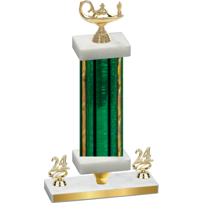 Premium Single Green Glacier Year Academics Trophy