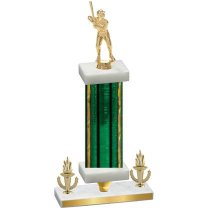 Premium Single Green Glacier Victory Baseball Trophy