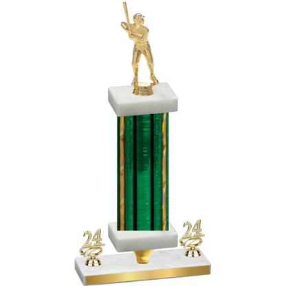 Premium Single Green Glacier Year Baseball Trophy
