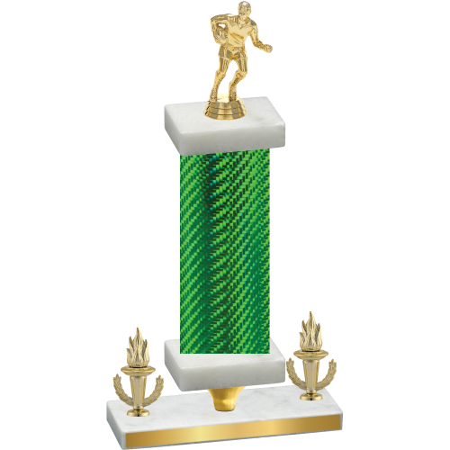 Premium Single Green Carbon Fiber Victory Rugby Trophy