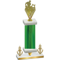 Premium Single Green Carbon Fiber Victory Rugby Trophy