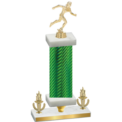 Premium Single Green Carbon Fiber Victory Running Trophy