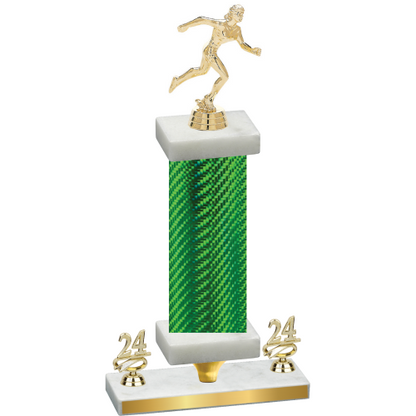 Premium Single Green Carbon Fiber Year Running Trophy