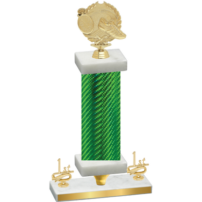 Premium Single Green Carbon Fiber First Place Running Trophy