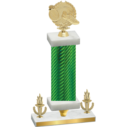 Premium Single Green Carbon Fiber Victory Running Trophy