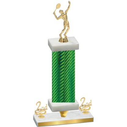 Premium Single Green Carbon Fiber Second Place Tennis Trophy