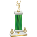 Premium Single Green Carbon Fiber Victory Tennis Trophy