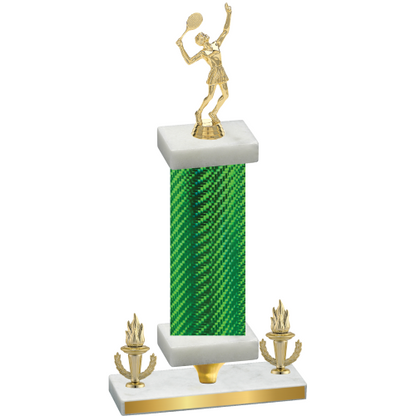 Premium Single Green Carbon Fiber Victory Tennis Trophy