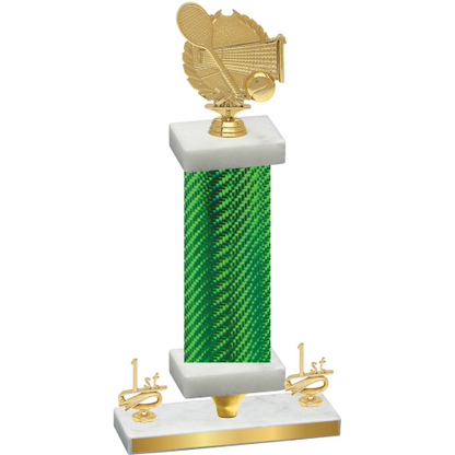 Premium Single Green Carbon Fiber First Place Tennis Trophy