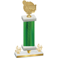 Premium Single Green Carbon Fiber Fourth Place Tennis Trophy