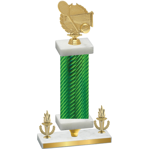 Premium Single Green Carbon Fiber Victory Tennis Trophy