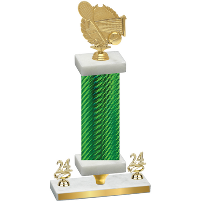 Premium Single Green Carbon Fiber Year Tennis Trophy