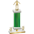 Premium Single Green Carbon Fiber Year Wrestling Trophy