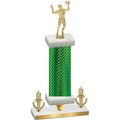 Premium Single Green Carbon Fiber Victory Volleyball Trophy