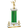Premium Single Green Carbon Fiber Victory Volleyball Trophy
