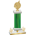 Premium Single Green Carbon Fiber Fourth Place Volleyball Trophy