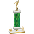 Premium Single Green Carbon Fiber First Place Swimming Trophy