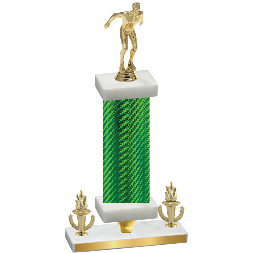 Premium Single Green Carbon Fiber Victory Swimming Trophy