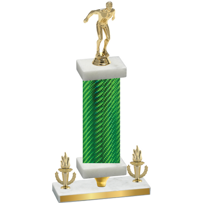 Premium Single Green Carbon Fiber Victory Swimming Trophy