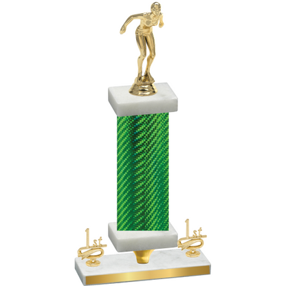 Premium Single Green Carbon Fiber First Place Tennis Trophy