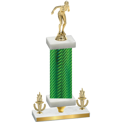 Premium Single Green Carbon Fiber Victory Tennis Trophy