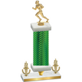 Premium Single Green Carbon Fiber Victory Football Trophy