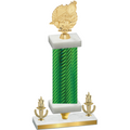 Premium Single Green Carbon Fiber Victory Swimming Trophy