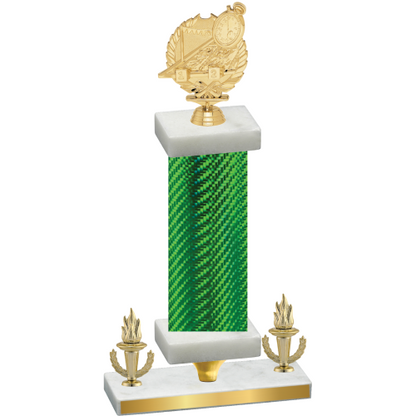 Premium Single Green Carbon Fiber Victory Swimming Trophy