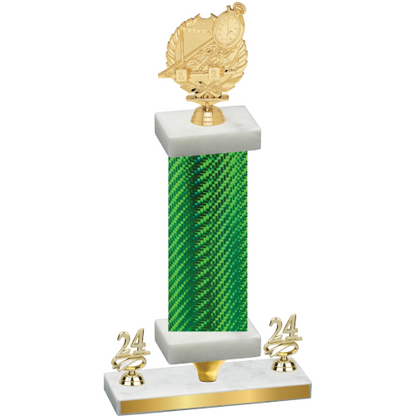 Premium Single Green Carbon Fiber Year Swimming Trophy