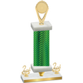 Premium Single Green Carbon Fiber Second Place Insert Trophy