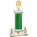 Premium Single Green Carbon Fiber Victory Insert Trophy