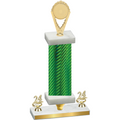 Premium Single Green Carbon Fiber Year Insert Trophy