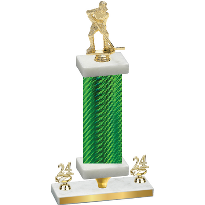Premium Single Green Carbon Fiber Year Hockey Trophy