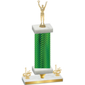 Premium Single Green Carbon Fiber First Place Victory Trophy