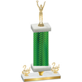 Premium Single Green Carbon Fiber Second Place Victory Trophy
