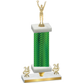 Premium Single Green Carbon Fiber Year Victory Trophy