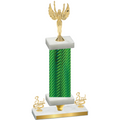 Premium Single Green Carbon Fiber Third Place Victory Trophy