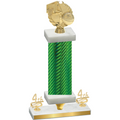 Premium Single Green Carbon Fiber Fourth Place Basketball Trophy