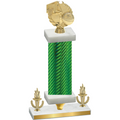 Premium Single Green Carbon Fiber Victory Basketball Trophy