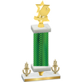 Premium Single Green Carbon Fiber Victory Pickleball Trophy