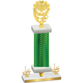 Premium Single Green Carbon Fiber First Place Pickleball Trophy