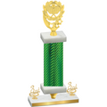 Premium Single Green Carbon Fiber Third Place Pickleball Trophy