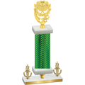 Premium Single Green Carbon Fiber Victory Pickleball Trophy